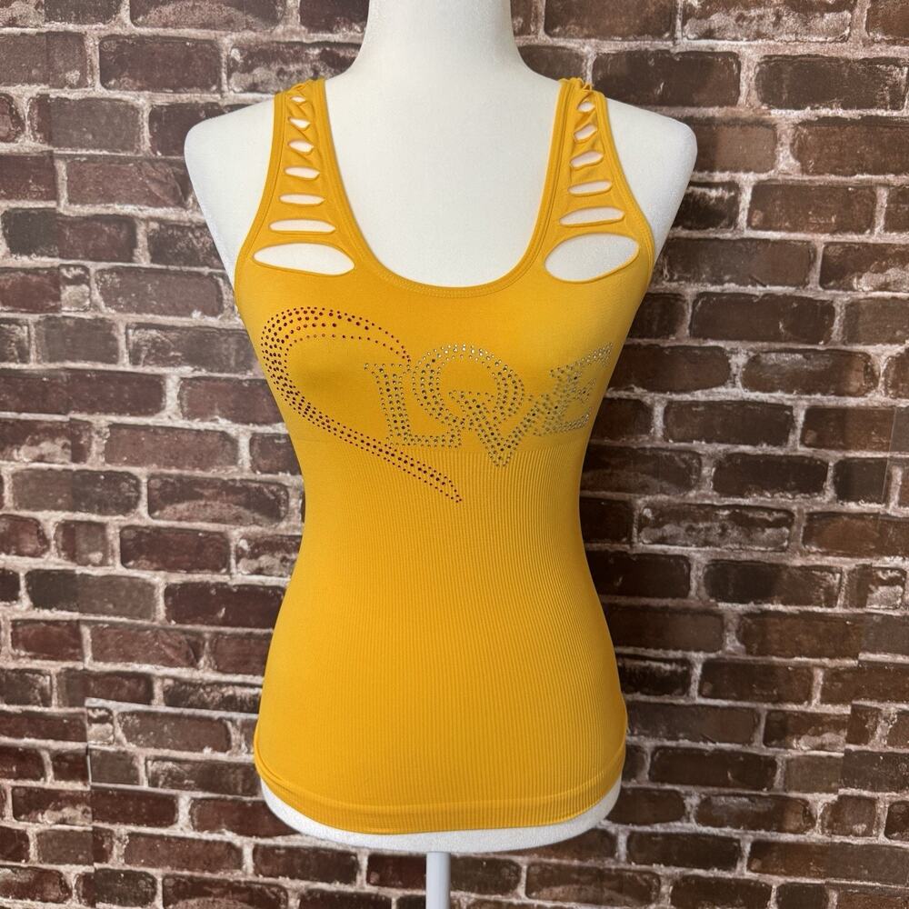 Icon Apparel Tank Top Women’s One Size Stretchy Yellow